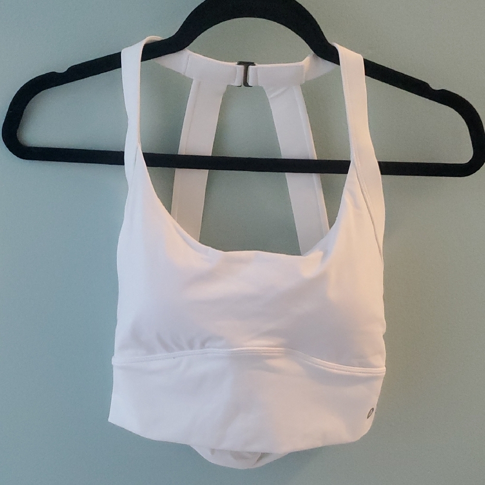 White Athletic Crop Top